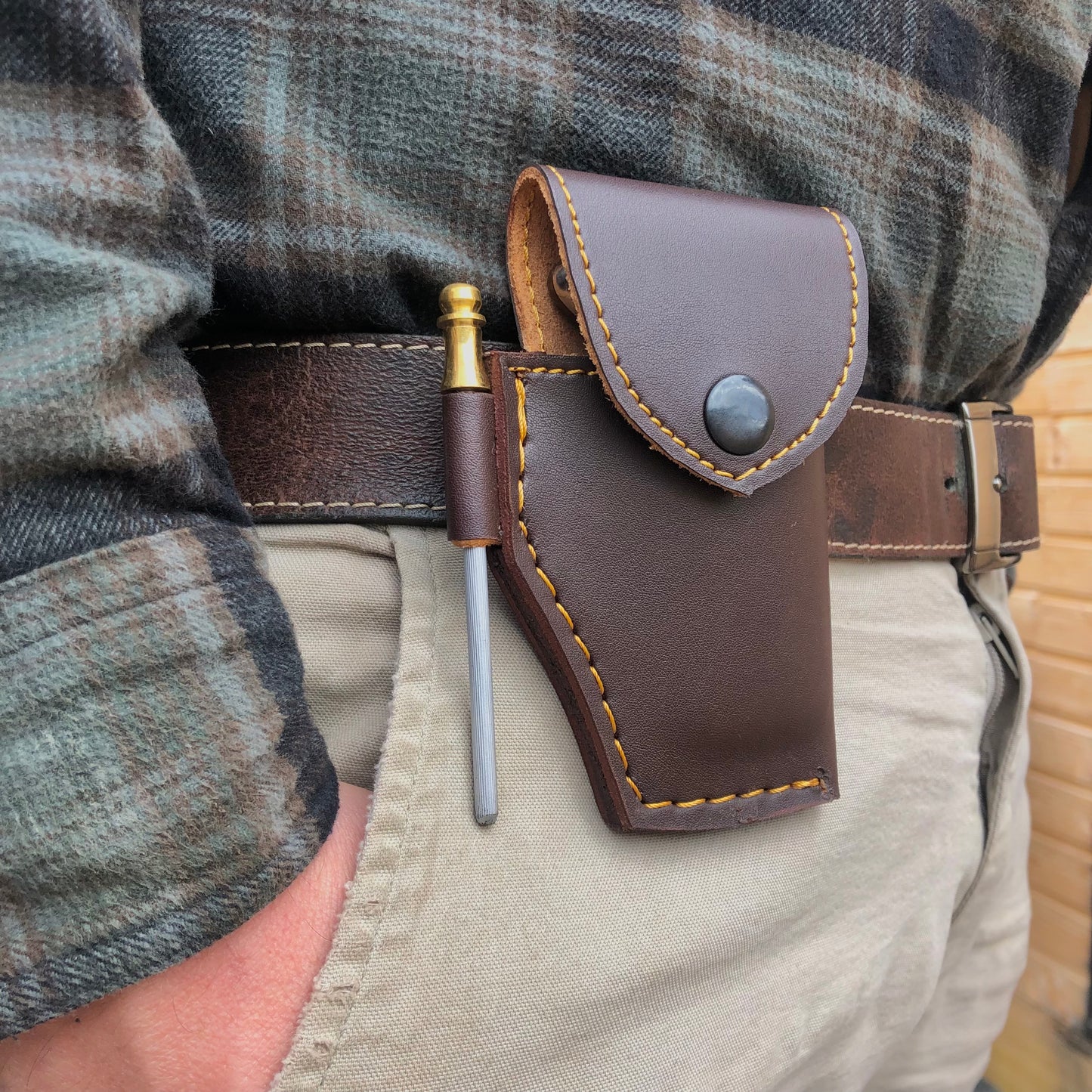 Serpette Gravure Personnalisée - Damas - Noyer.