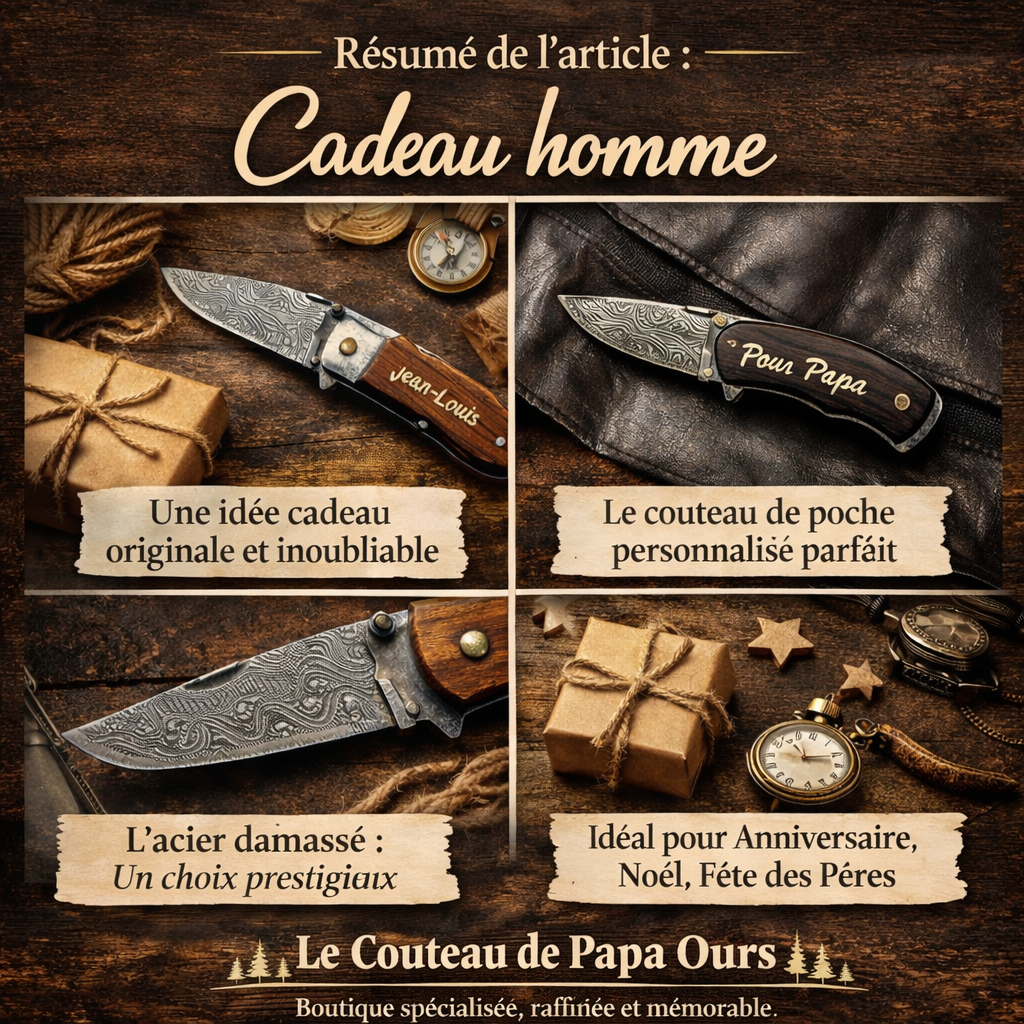 Cadeau homme : une idée originale et inoubliable avec un couteau personnalisé