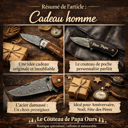 Cadeau homme : une idée originale et inoubliable avec un couteau personnalisé