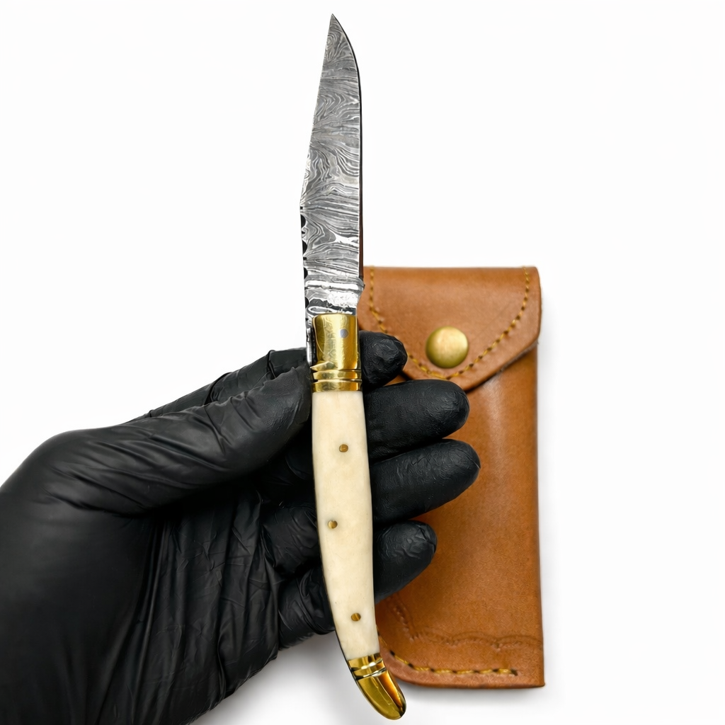 L’élégant - Couteau Gravure Personnalisée - Damas.