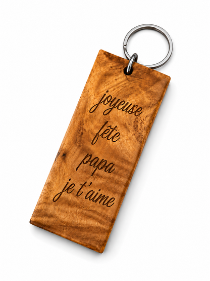 Porte-clés en Bois d’Olivier - Personnalisable