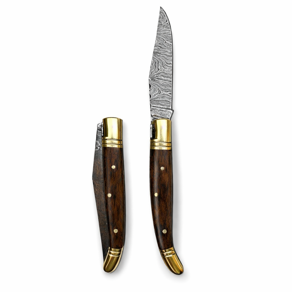 L’élégant - Couteau Gravure Personnalisée - Damas.