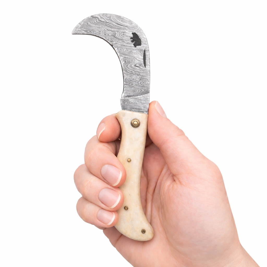 Serpette Gravure Personnalisée - Damas - Os.