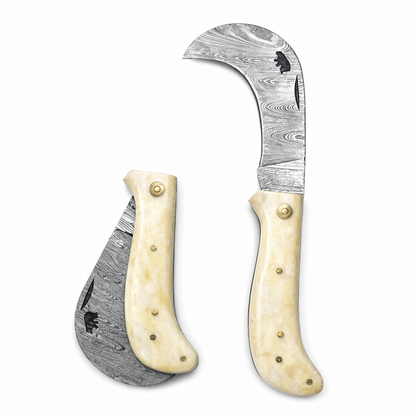 Serpette Gravure Personnalisée - Damas - Os.