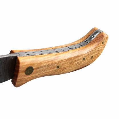 Serpette Gravure Personnalisée - Damas - Noyer.