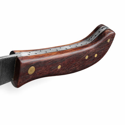 Serpette Gravure Personnalisée -  Damas - Bois de Rose.