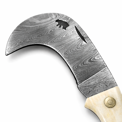 Serpette Gravure Personnalisée - Damas - Os.