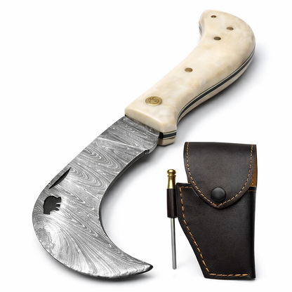 Serpette Gravure Personnalisée - Damas - Os.