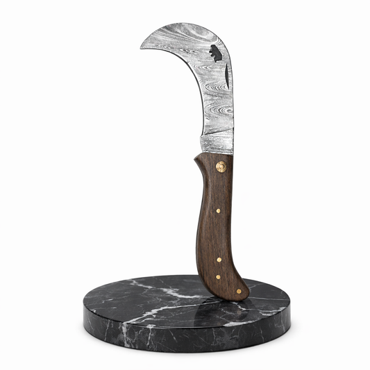 Serpette Gravure Personnalisée -  Damas - Bois de Rose.