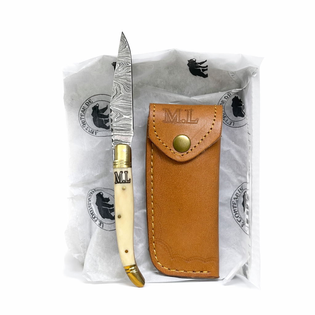 L’élégant - Couteau Gravure Personnalisée - Damas.