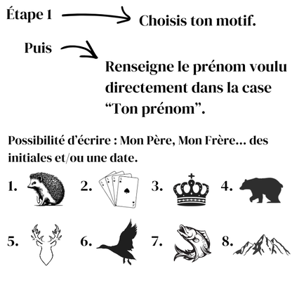 Serpette Gravure Personnalisée - Damas - Os.